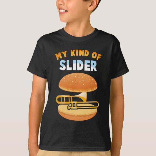 Funny Trombone Player Slider Musician Trombonist T-shirt (Voorkant)