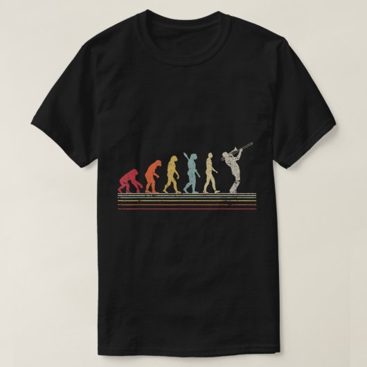 Funny Trombone T Shirt Retro evolutie van (Design voorkant)