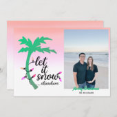 Funny Tropical Beach Kerstfeestdag Kaart (Voorkant / Achterkant)