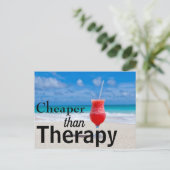 Funny Tropical Beach Photo Typography Briefkaart (Staand voorkant)