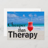 Funny Tropical Beach Photo Typography Briefkaart (Voorkant / Achterkant)