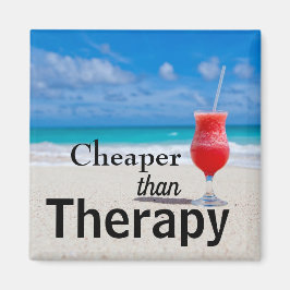 Funny Tropical Beach Photo Typography Magneet