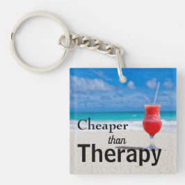 Funny Tropical Beach Photo Typography Sleutelhanger