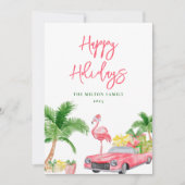 Funny Tropical Christmas Family Carte de vacances (Devant)