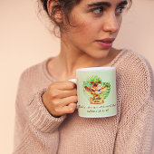 Funny Tropical Giraffe Café Mug - Personnalisable