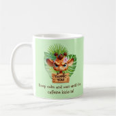Funny Tropical Giraffe Café Mug - Personnalisable (Gauche)