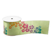Funny Tropical Hibiscus Decor + jouw achtergrond Lint (Spoel)