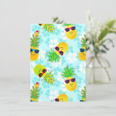 Funny Tropical Kerstanananas Feestdagenkaart (Staand voorkant)