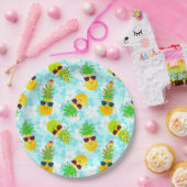 Funny Tropical Kerstanananas Papieren Bordje (Feest)