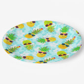 Funny Tropical Kerstanananas Papieren Bordje (Gekanteld)