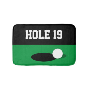 Funny trou 19 tapis de bain vert putt pour joueur 