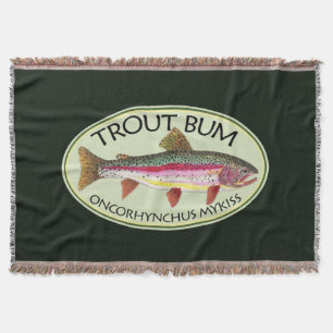 Funny Trout Bum Fisherman's Deken