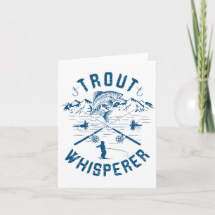 Funny Trout Fly Fishing Birthday Kerstvaders Kaart