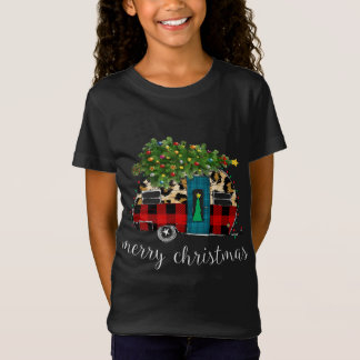 Funny Truck Camping Camper Kerstmis Buffalo Pset T-shirt