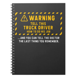 Funny Truck Driver Quote Trucker Joke Notitieboek
