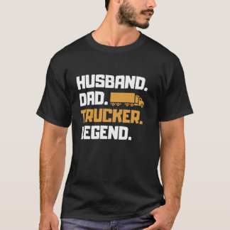 Funny Trucker Art for Truck Driver Husband Mannen T-shirt