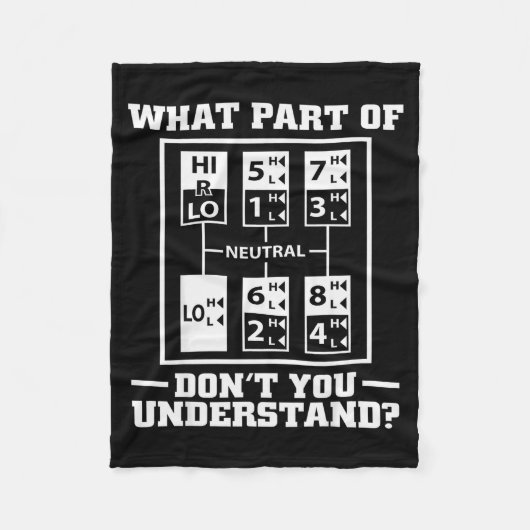 Funny Trucker Design For Men Big Rig Trucker Truck Fleece Deken (Voorkant)