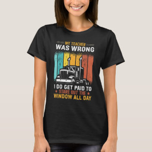 Funny Trucker Design Semi Truck Driver Lover voor T-shirt