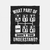 Funny Trucker Driver Gear Stick Shift Fleece Deken (Voorkant)