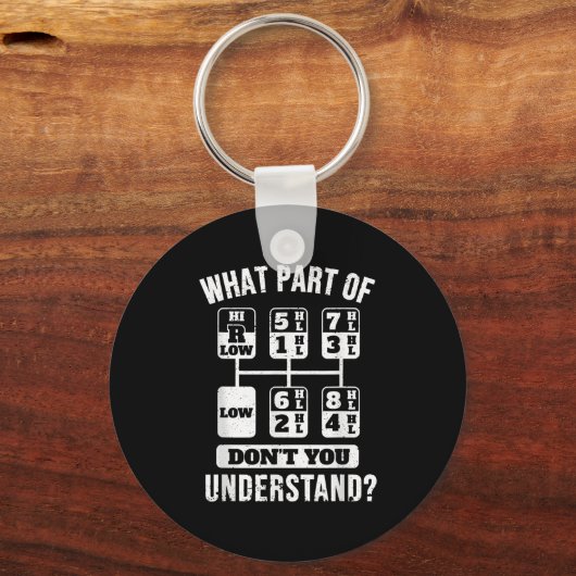 Funny Trucker Driver Gear Stick Shift Sleutelhanger (Voorkant)