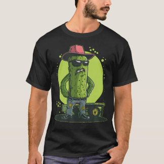 Funny Trucker Pickle With Cowboy Hat Costume T-shirt