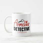 Funny True Crime Armstoel rechercheur Coffee Mok (Links)