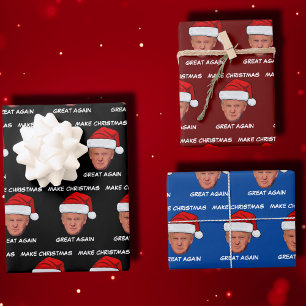 Funny Trump 2024 maakt kerst weer geweldig Inpakpapier Vel