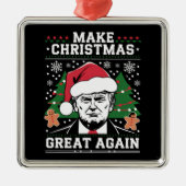 Funny Trump 2024 maakt kerst weer geweldig Metalen Ornament (Voorkant)
