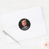 Funny Trump Antichrist Ronde Sticker (Envelop)