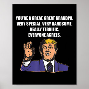Funny Trump Best Grandpa Ever Iedereen is het eens Poster
