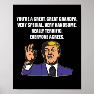 Funny Trump Best Grandpa Ever Iedereen is het eens Poster