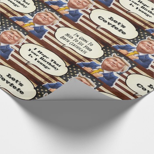 Funny Trump Birthday Cadeaupapier (Hoek)