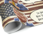 Funny Trump Birthday Cadeaupapier (Rol Hoek)