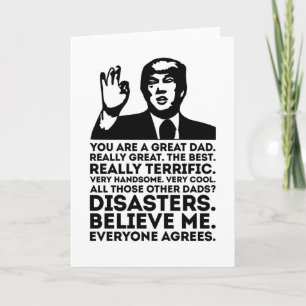 Funny Trump Birthday Card for Dad, Great Dad Card Kaart