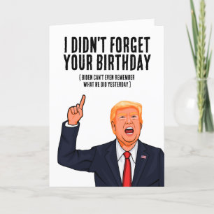 Funny Trump Birthday Kaart