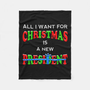 Funny Trump Christmas Anti Biden Voter Mannen Vrou Fleece Deken