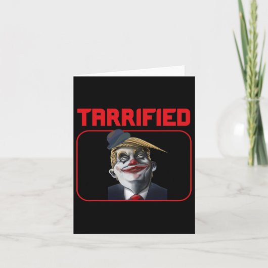 Funny Trump Clown Political Pun Tarrified Kaart (Voorkant)