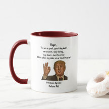Funny Trump Dog Dad Vaderdag Coffee Mok