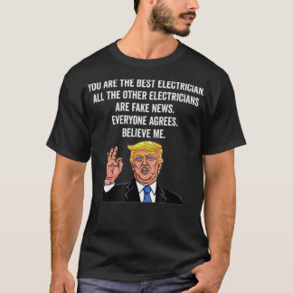 Funny Trump Electrician Lineman Gifts  T-shirt