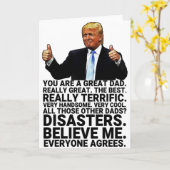 Funny Trump Father Birthday Kaart (Gele Bloem)