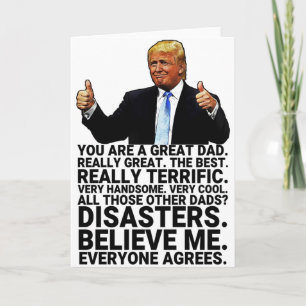 Funny Trump Father Birthday Kaart
