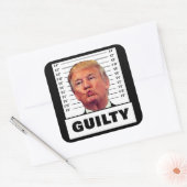 Funny Trump Guilty Vierkante Sticker (Envelop)