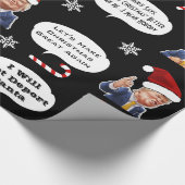 Funny Trump Kerstmis Cadeaupapier (Hoek)