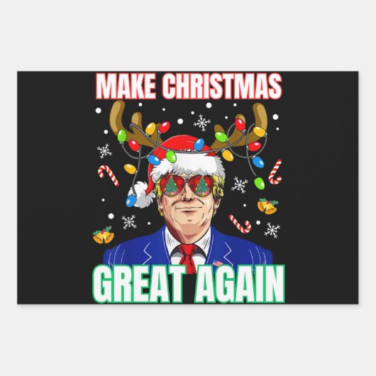 Funny Trump maakt kerst weer geweldig Inpakpapier Vel (Voorkant)