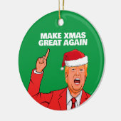 Funny Trump maakt kerst weer geweldig Keramisch Ornament (Links)