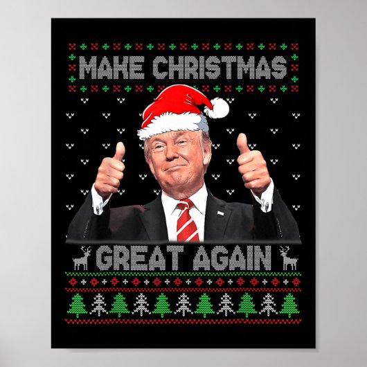 Funny Trump maakt kerst weer geweldig, lomp. Poster (Voorkant)