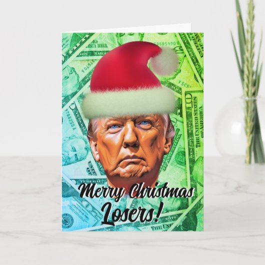 Funny Trump "Merry KerstLoser" Feestdagen Kaart (Voorkant)