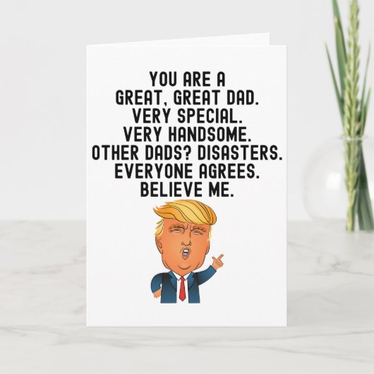 Funny Trump père carte cadeau d'anniversaire (Devant)