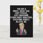 Funny Trump père carte d'anniversaire (Fleur jaune)