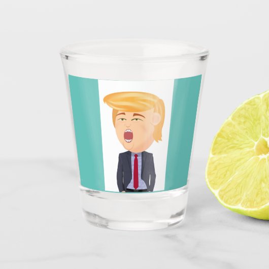 FUNNY TRUMP SHOT GLASS GLASSEN SHOT GLAS (Voorkant)